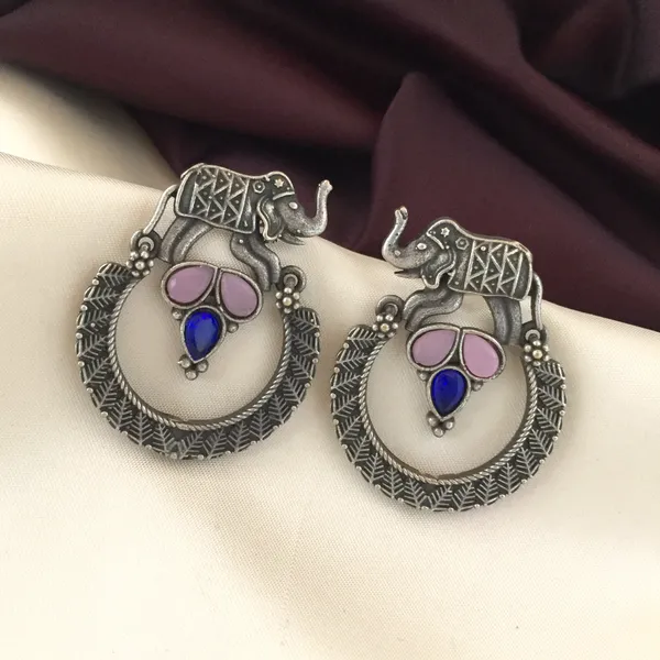Elephant_Pink_Blue_colour_Earrings