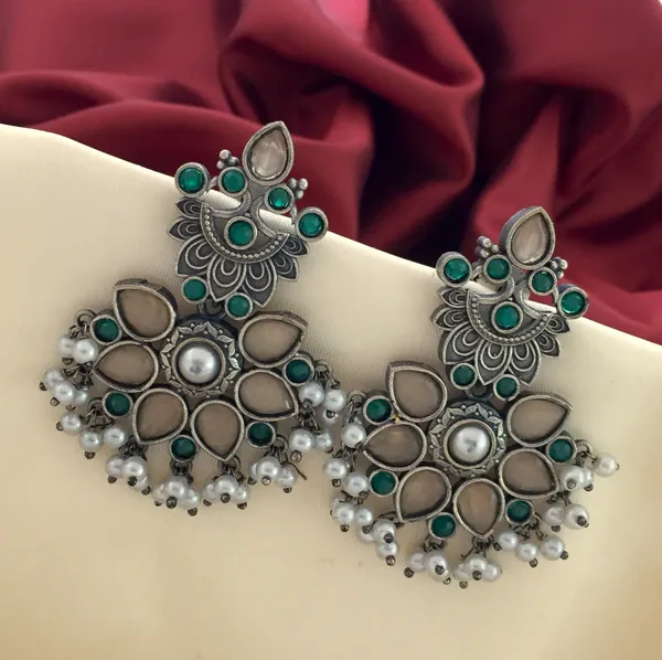 Imported_Stones_Earrings_-_YellowGreen