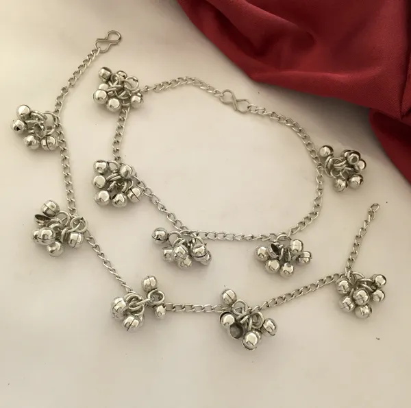 Oxidised_Ghungroo_payal_-_Silver_plated