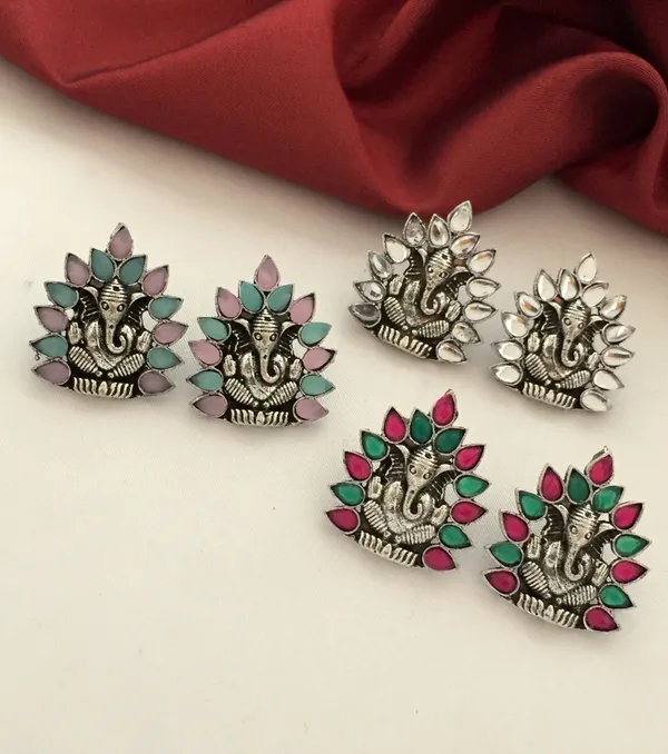 Combo_of_3_-_Ganesha_Model_Earrings