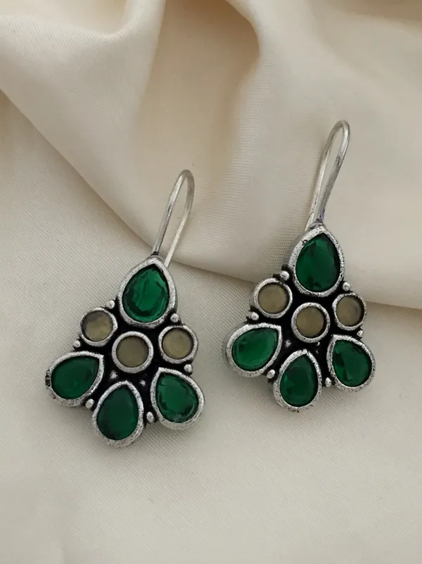 Handmade_Multicolour_Oxidsed_Earrings_-_Green_Yellow