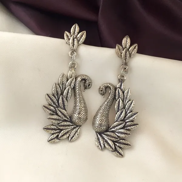 Peacock_Premium_Oxidised_Earrings