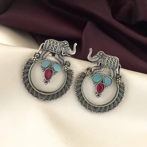 Elephant_Red-Blue_Colour_Earrings
