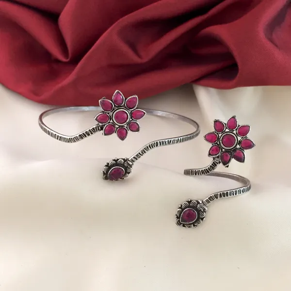 Ruby_Flower_Bracelet_and_HandRing_Combo