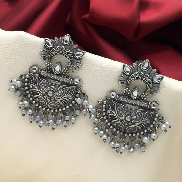Oxyjewels White Colour look-a-like Earrings Price in India Buy