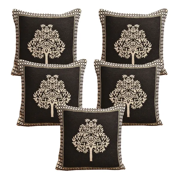 Luxury_Heavy_Decorative_Cushion_Covers_16_x_16_inch_-_Set_of_5pcs_-_Brown