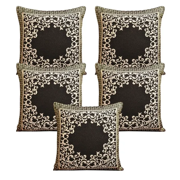 Luxury_Heavy_Decorative_Cushion_Covers_16_x_16_inch_-_Set_of_5pcs_-_Brown