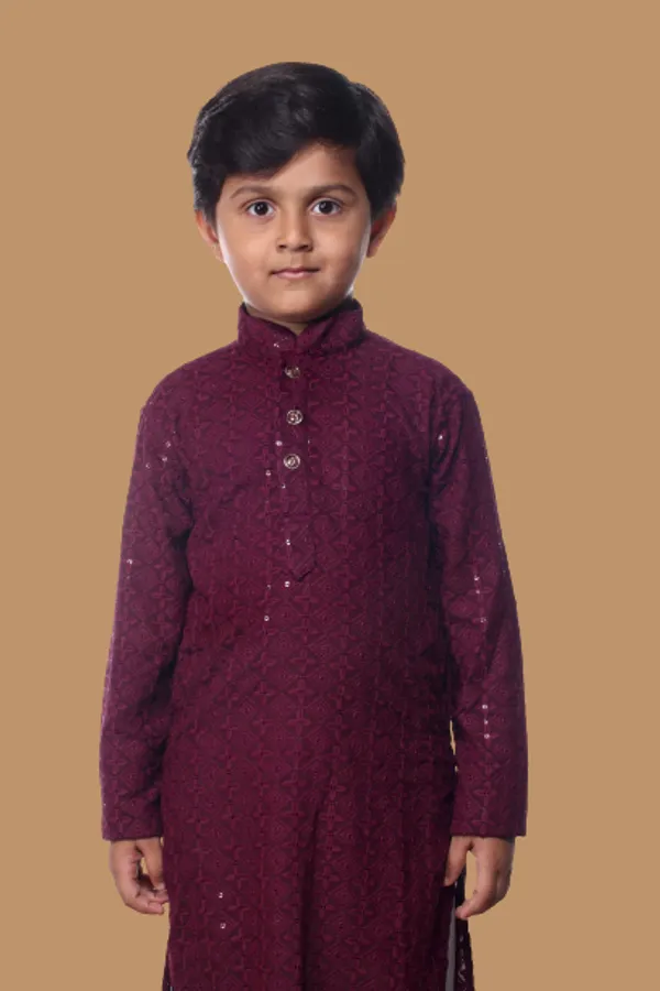 Schiffli embroidery kurta clearance