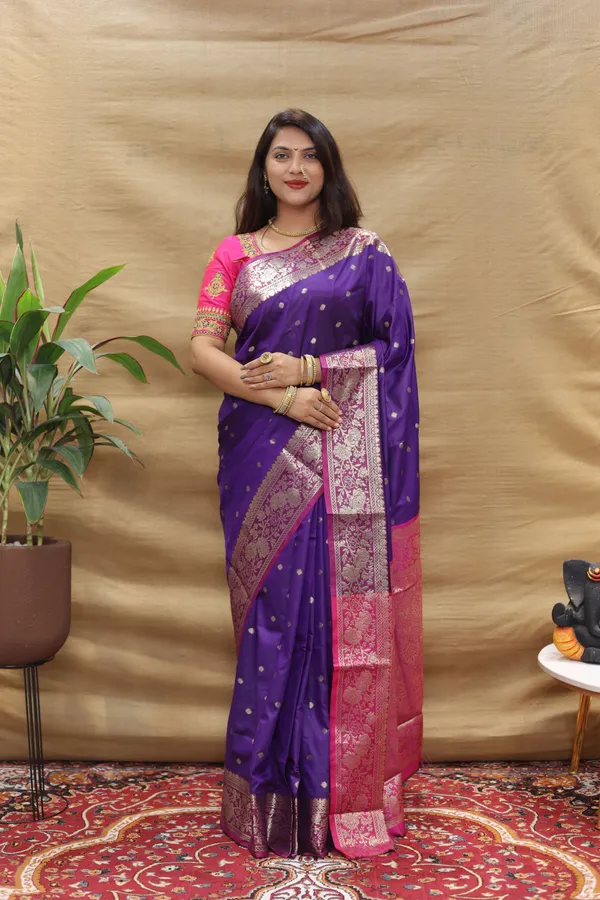 Women's_Soft__Silk_Saree_With_Blouse_Piece