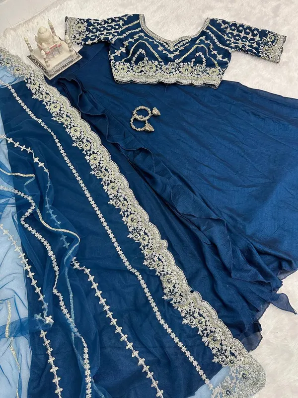 Designer__Vichitra_Silk_Lehenga_Pattern_Saree