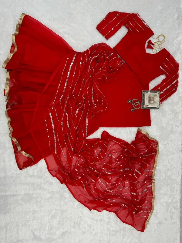Designer_Red_Georgette_Lehenga_Pattern__Saree