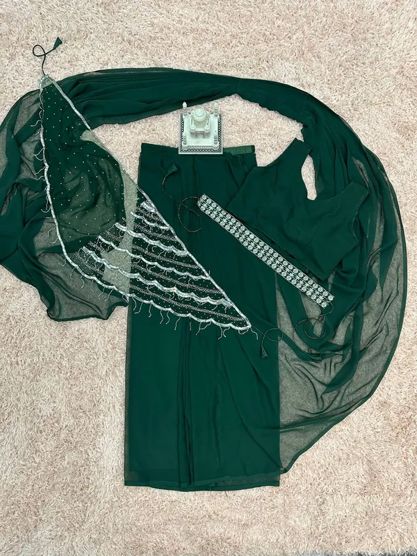 Ready_to_Wear_Green_Designer_Georgette_Saree