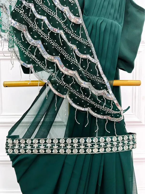 Ready_to_Wear_Green_Designer_Georgette_Saree