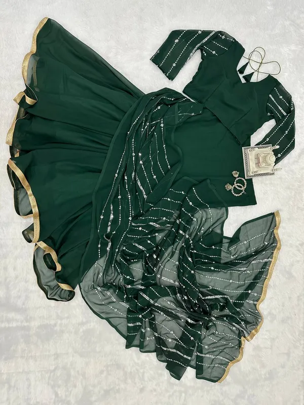Designer_Green_Georgette_Lehenga_Pattern__Saree