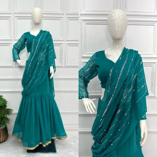 Designer_Sky_Blue_Georgette_Lehenga_Pattern__Saree