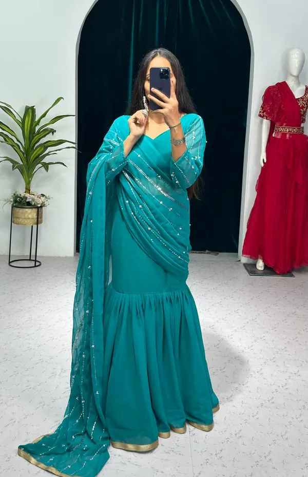 Designer_Sky_Blue_Georgette_Lehenga_Pattern__Saree