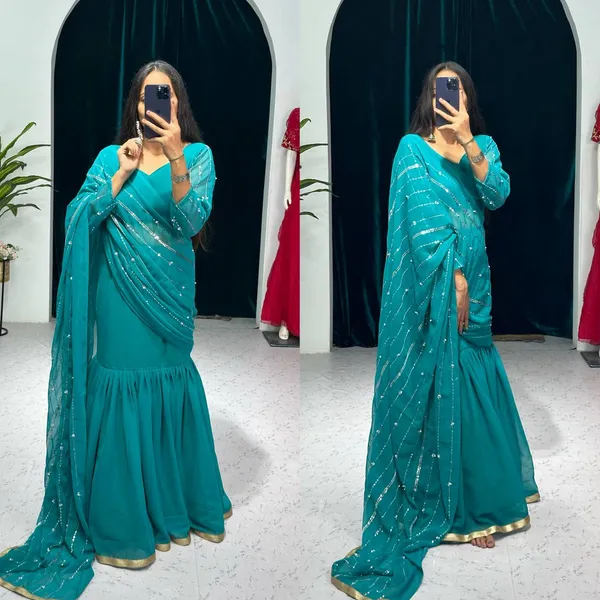 Designer_Sky_Blue_Georgette_Lehenga_Pattern__Saree