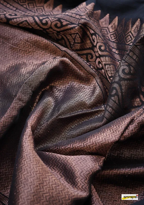 Women_Elegance_NEW_BLACK_TRADITIONAL_HEAVY_COPER_SAREE_FOR_WOMENUnstitched_Blouse_Piece_(For_Women)