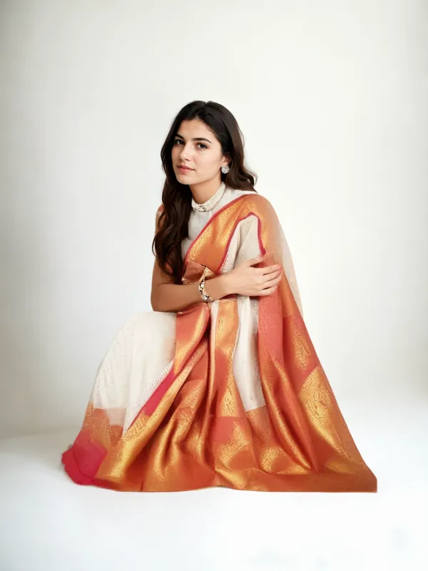 Red,_White_Woven_Kanjivaram_Silk_Saree_with_Saree_Cover