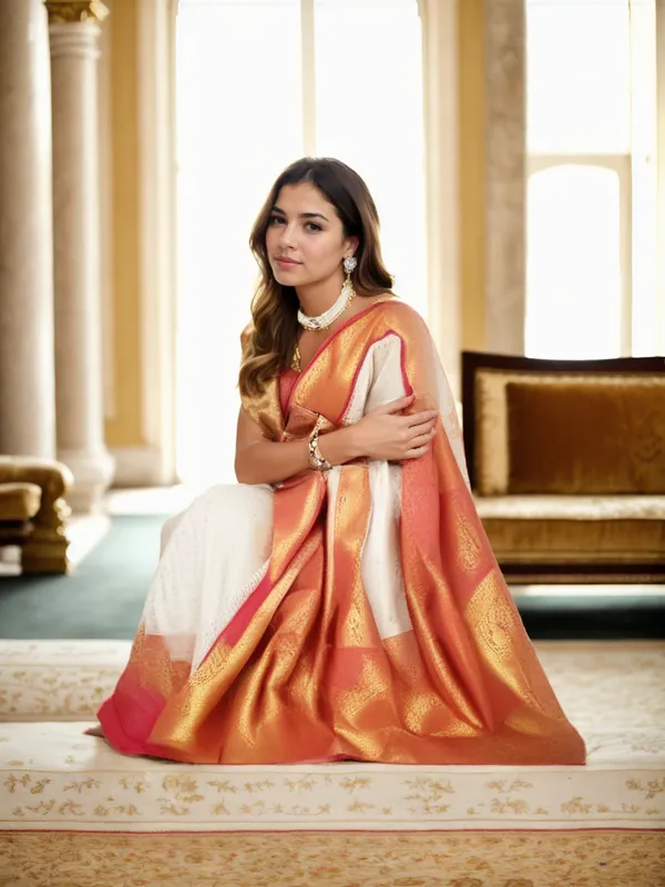 Red,_White_Woven_Kanjivaram_Silk_Saree_with_Saree_Cover