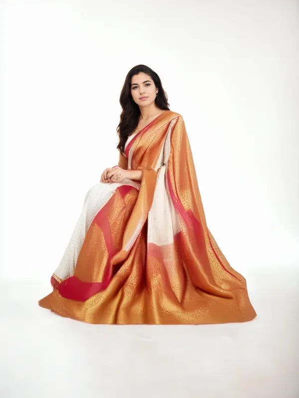 Red,_White_Woven_Kanjivaram_Silk_Saree_with_Saree_Cover