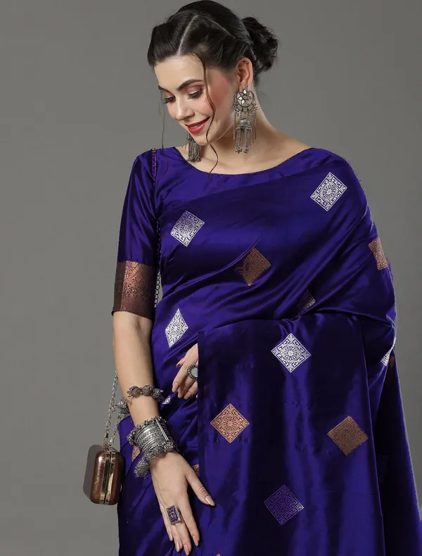 Embrocation_Royal_Blue_Soft_Silk_Saree_With_Ratatouille_Blouse_Piece
