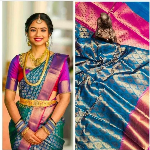 Glittering_Soft_Silk_Saree_With_Splendorous_Blouse_Piece