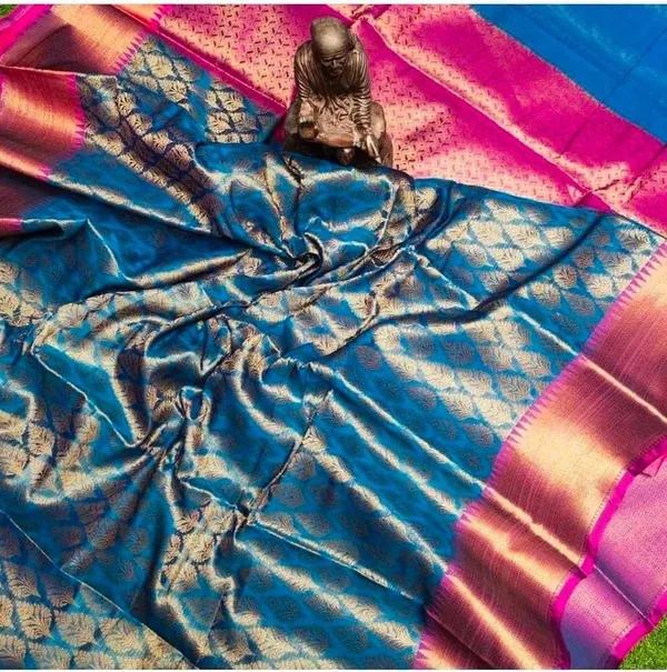 Glittering_Soft_Silk_Saree_With_Splendorous_Blouse_Piece