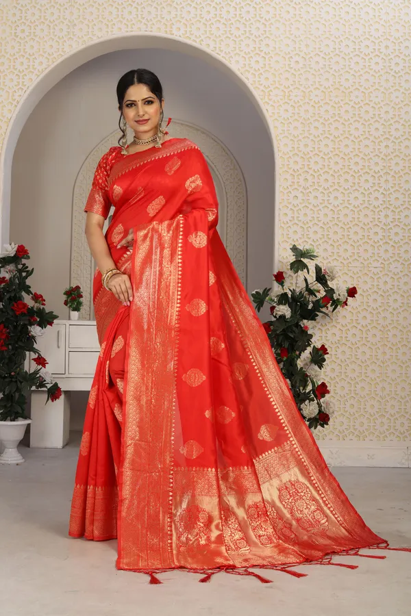 Hot_Red_Kanjivaram_Silk_Saree