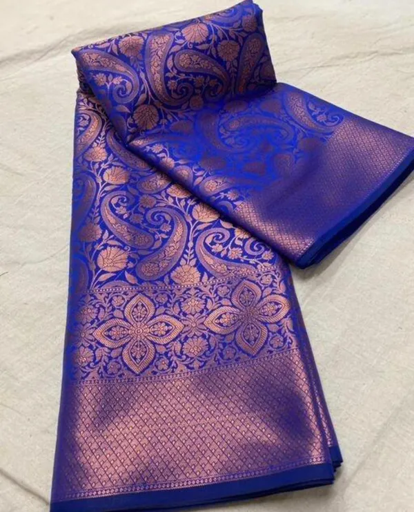 Ideal_Royal_Blue_Soft_Silk_Saree_With_Bucolic_Blouse_Piece