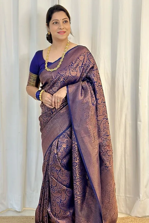 Ideal_Royal_Blue_Soft_Silk_Saree_With_Bucolic_Blouse_Piece