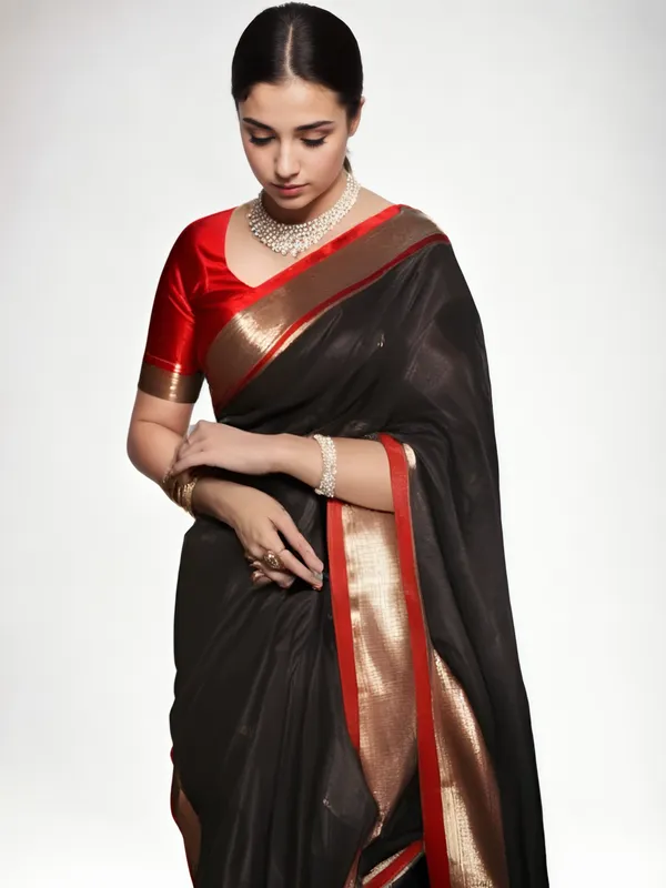 Black_Woven_Kanjivaram_Silk_Saree_with_Saree_Cover