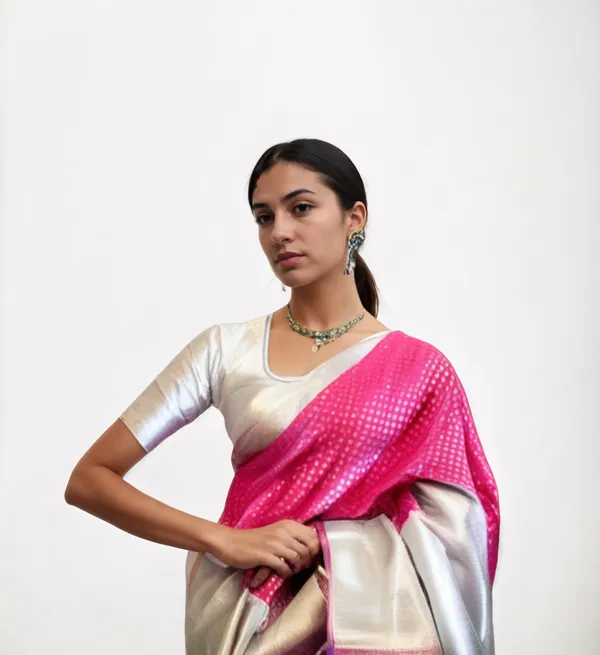 White_Woven_Kanjivaram_Silk_Saree_with_Saree_Cover