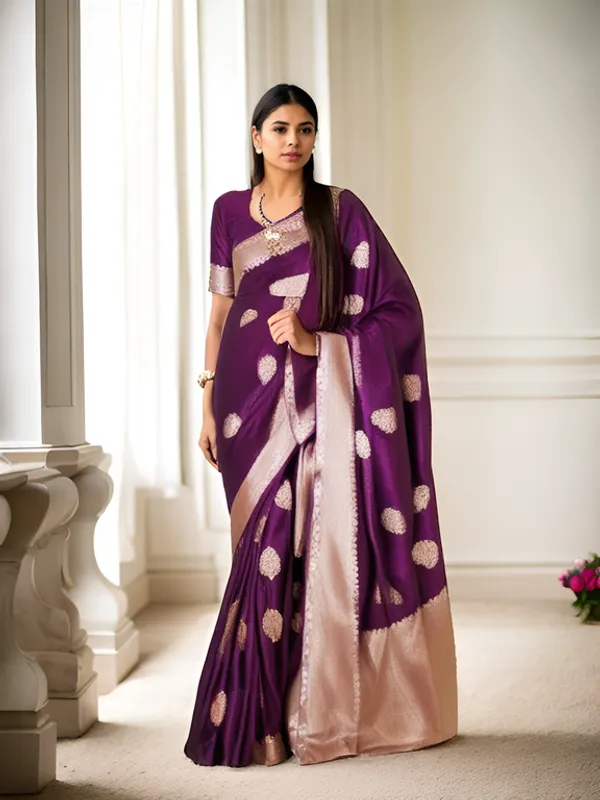Purple_Woven_Kanjivaram_Silk_Saree_with_Saree_Cover