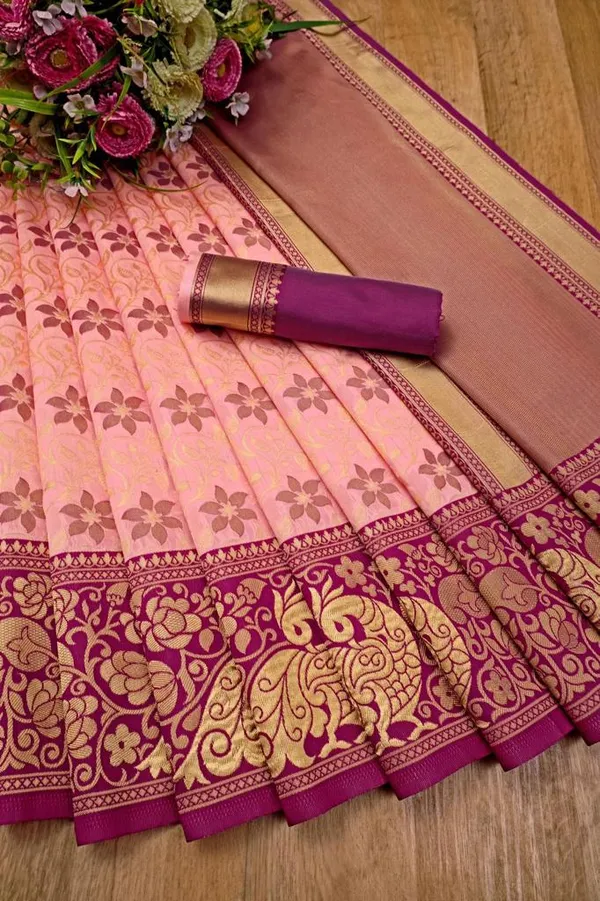 Pink_Woven_Kanjivaram_Silk_Saree_with_Saree_Cover
