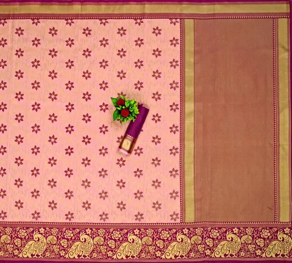 Pink_Woven_Kanjivaram_Silk_Saree_with_Saree_Cover