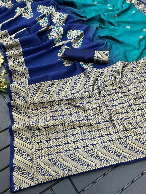 Quintessential_Blue_Soft_Banarasi_Silk_Saree_With_Nemesis_Blouse_Piece