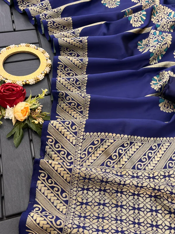 Quintessential_Blue_Soft_Banarasi_Silk_Saree_With_Nemesis_Blouse_Piece
