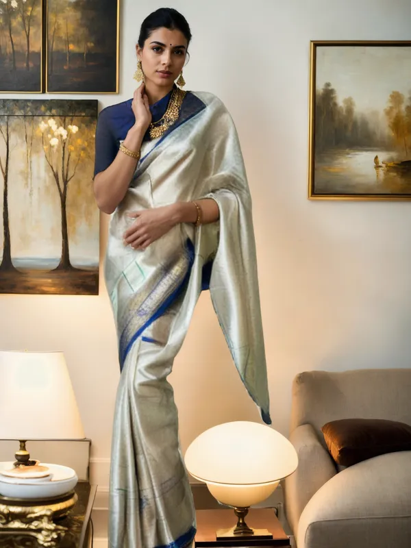 Dark_Blue,_Cream_Woven_Kanjivaram_Silk_Saree_with_Saree_Cover