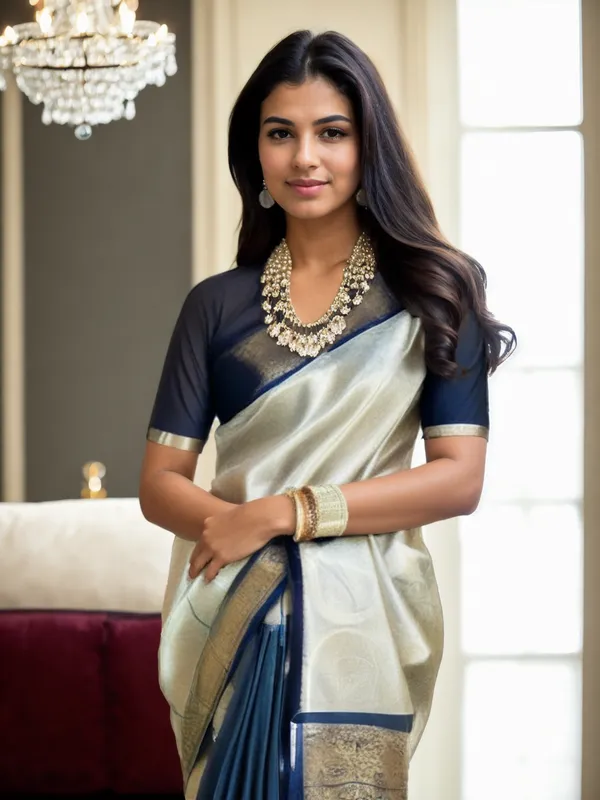 Dark_Blue,_Cream_Woven_Kanjivaram_Silk_Saree_with_Saree_Cover
