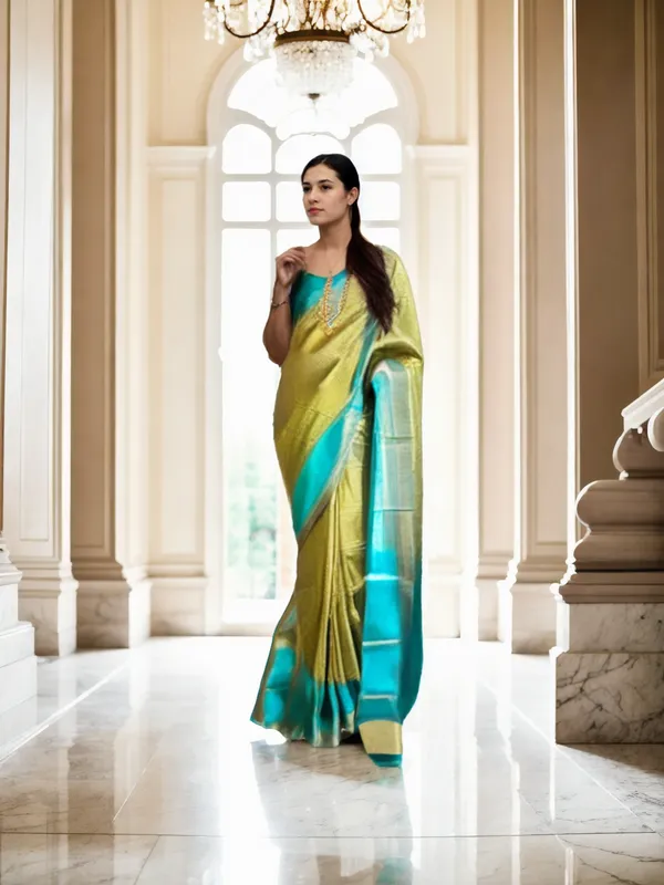 Multicolor_Woven_Kanjivaram_Silk_Saree_with_Saree_Cover