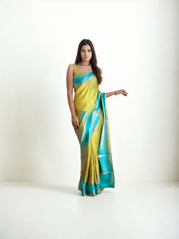 Multicolor_Woven_Kanjivaram_Silk_Saree_with_Saree_Cover