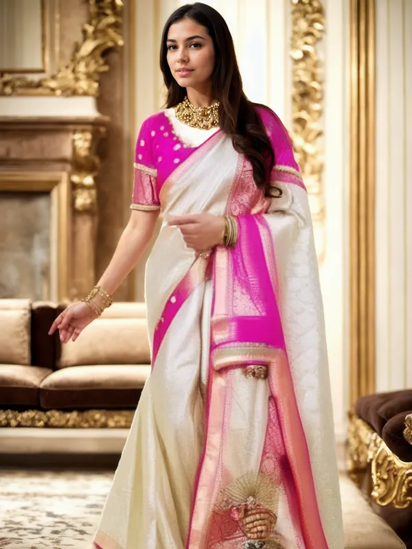 Cream_Woven_Kanjivaram_Silk_Saree_with_Saree_Cover