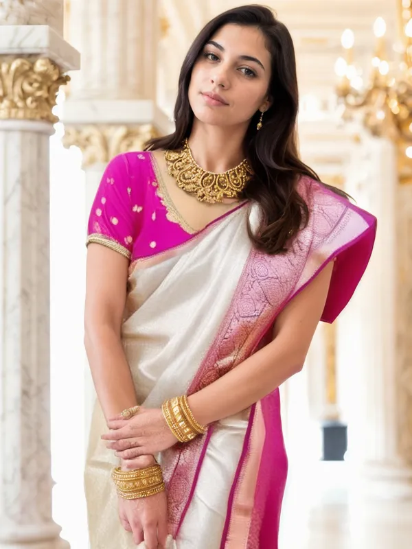 Cream_Woven_Kanjivaram_Silk_Saree_with_Saree_Cover