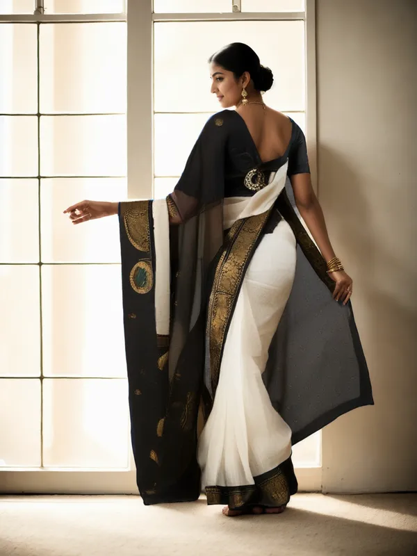 Cream_Woven_Kanjivaram_Silk_Saree_with_Saree_Cover