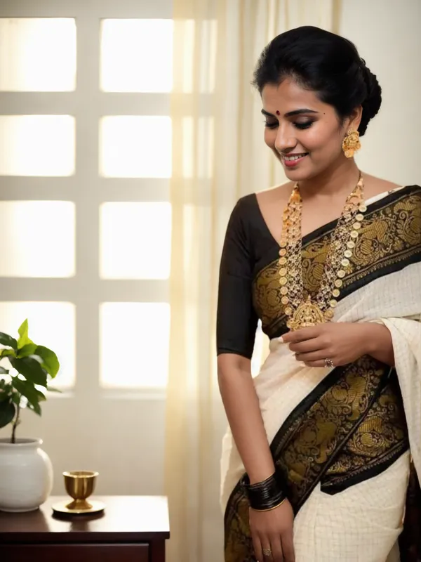 Cream_Woven_Kanjivaram_Silk_Saree_with_Saree_Cover