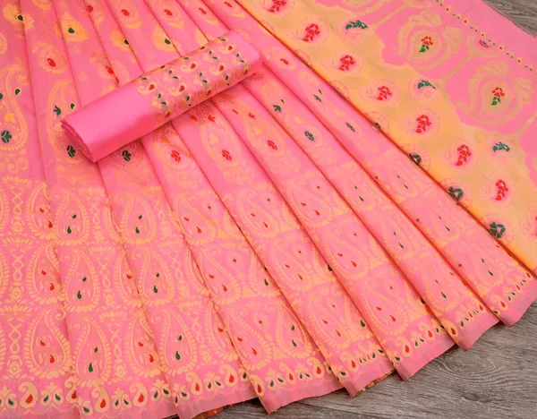 Pink_Woven_Kanjivaram_Silk_Saree_with_Saree_Cover