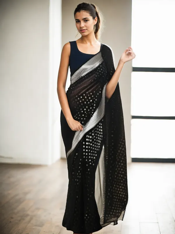 Black_Woven_Kanjivaram_Silk_Saree_with_Saree_Cover