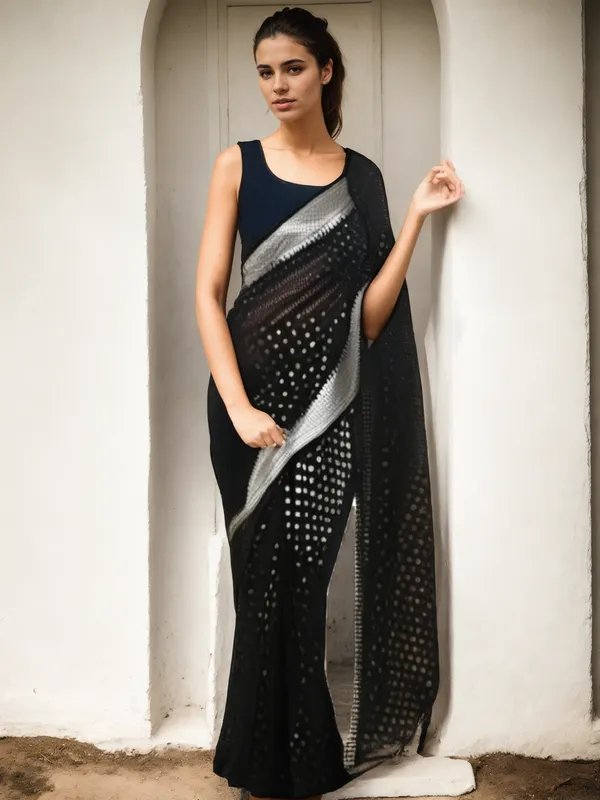 Black_Woven_Kanjivaram_Silk_Saree_with_Saree_Cover