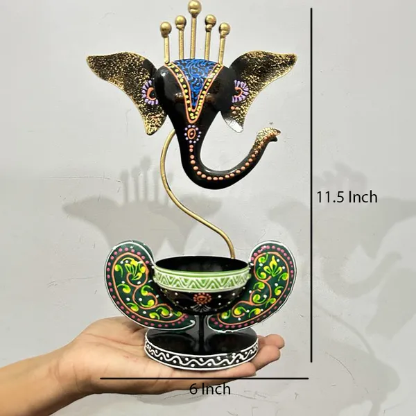 Ganesha_T_light_combo(Three_Piece_)_Iron_Tribal_Lady_showpieces_Ladies_Doll_Figurine_Statue_Decorative_Items